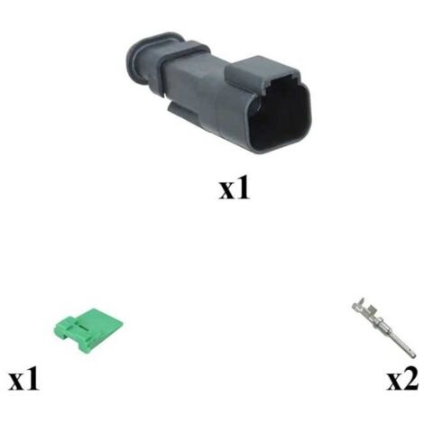 Kit connettore serie DT femmina porta maschio 2 vie CE09