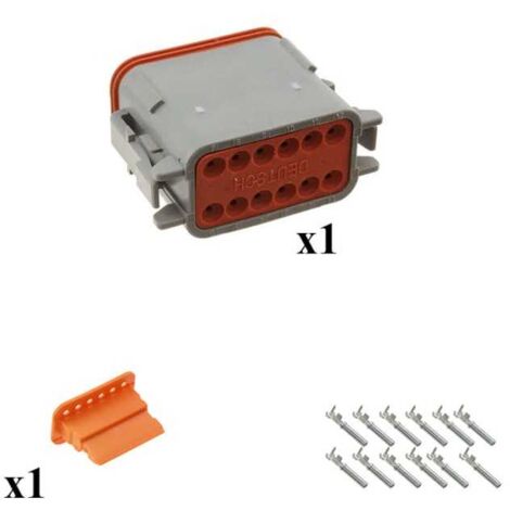 Kit connettore serie DT porta femmina 12 vie