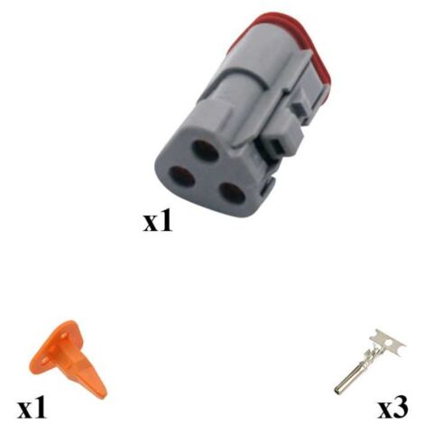 Kit connettore serie DT porta femmina 3 vie E003