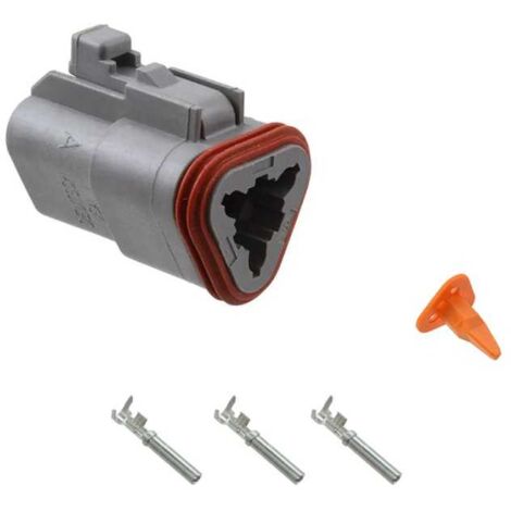 Kit connettore serie DT porta femmina 3 vie + secondary lock