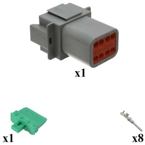 Kit connettore serie DT porta maschio 8 vie C015