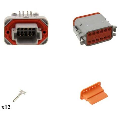 Kit connettore serie DT13 femmina 12 vie da C.S. G003