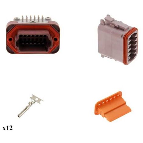 Kit connettore serie DT13 femmina 12 vie da C.S. Marrone