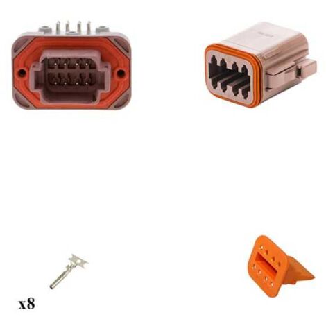 Kit connettore serie DT13 femmina 8 vie da C.S. Marrone