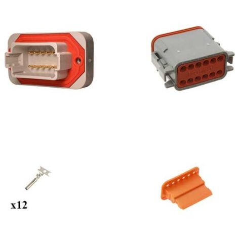 Kit connettore serie DT15 femmina 12 vie da C.S. G003