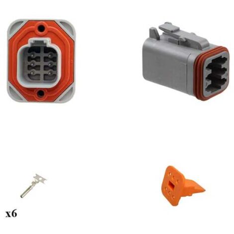 Kit connettore serie DT15 femmina 6 vie da C.S.