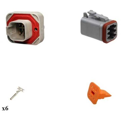 Kit connettore serie DT15 femmina 6 vie da C.S. G003