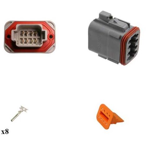 Kit connettore serie DT15 femmina 8 vie da C.S. G003