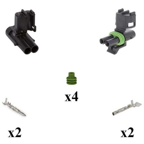 Kit connettore serie weather pack maschio femmina 2vie