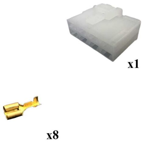 Kit Connettore Series 250 Faston 6 Maschio 8 Vie