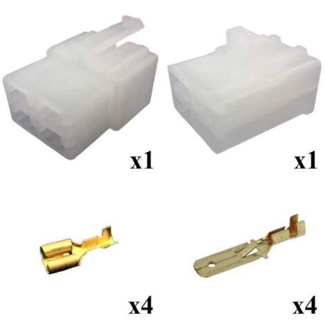 Kit Connettore Series 250 Faston 6 Maschio Femmina 4 Vie