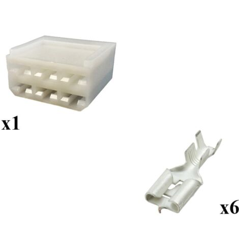 Kit Connettore Series 250 Faston 6,3 Maschio 6 Vie