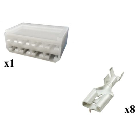 Kit Connettore Series 250 Faston 6,3 Maschio 8 Vie