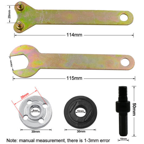 Kit convertitore da trapano a smerigliatrice, conversione da trapano manuale da 10 mm con chiave, set di adattatori per mandrino per levigatura, smerigliatura e lucidatura.