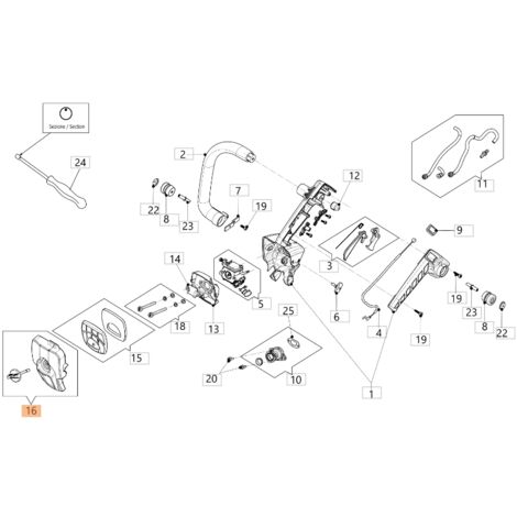Kit: coperchio filtro aria ORIGINALE OLEOMAC motosega modello GSTH 240 50350191