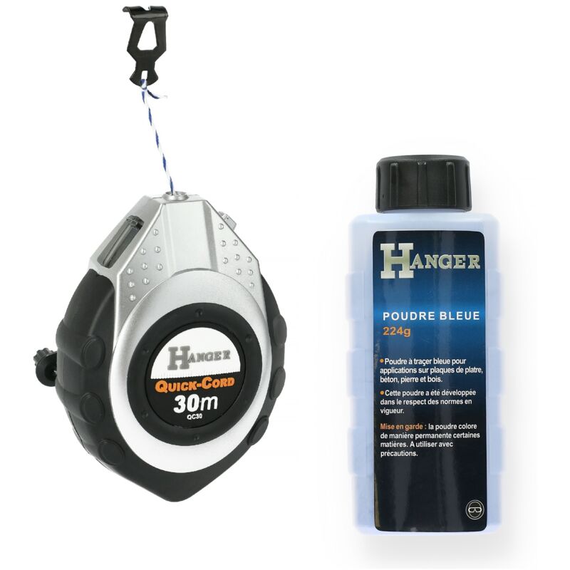 Hanger - Kit cordeau à tracer + poudre Quick-Cord 30 m 100070