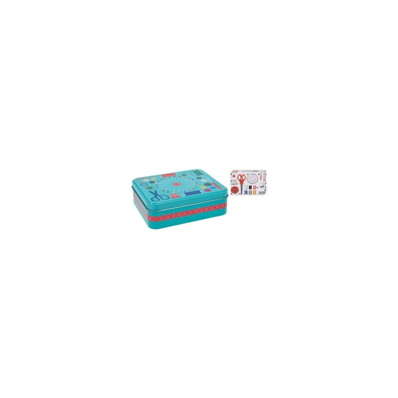 

Caja metalica costura + accesorios 15x12x4cm