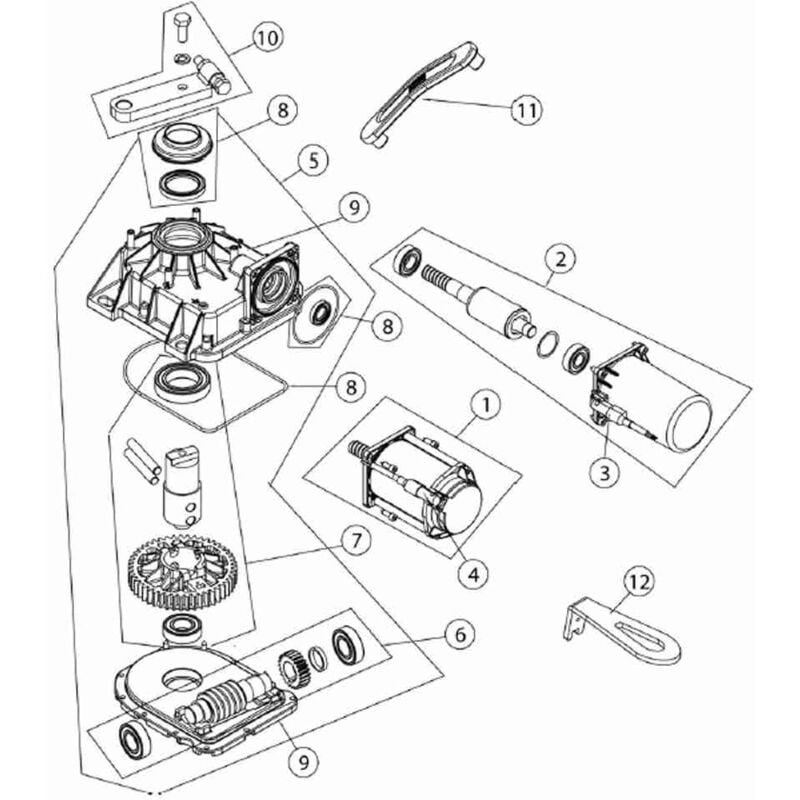 Kit couronne de réduction 6CB6CR pour cubic 6 6V 6H 6HV Ditec entrematic 6CB6CR NC6CB6CR Pièce de rechange