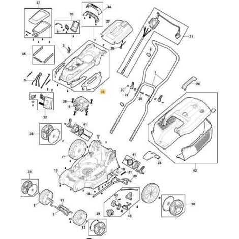KIT COUVERCLE SUPÉRIEUR E 340 Li 40 P ORIGINAL STIGA - 118811060/0