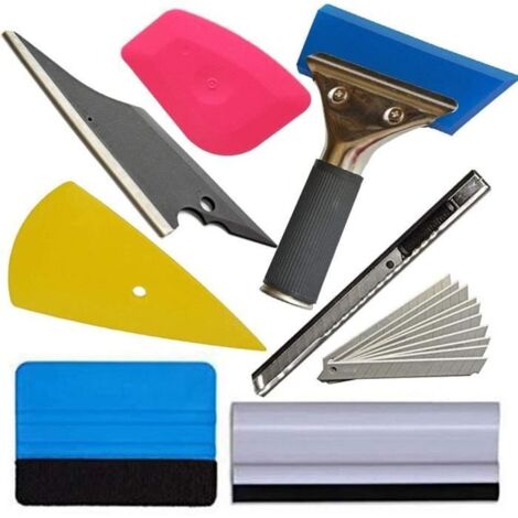 Kit Covering Outils de Film de fenêtre de Voiture Vinyle, Film Car Emballage Teinte Installation de l\'outil: raclettes, grattoirs