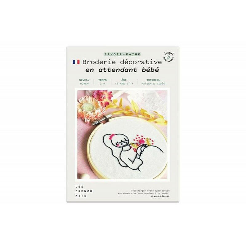 Kit créatif French Kits Broderie Savoir faire Femme Enceinte - Multicolore