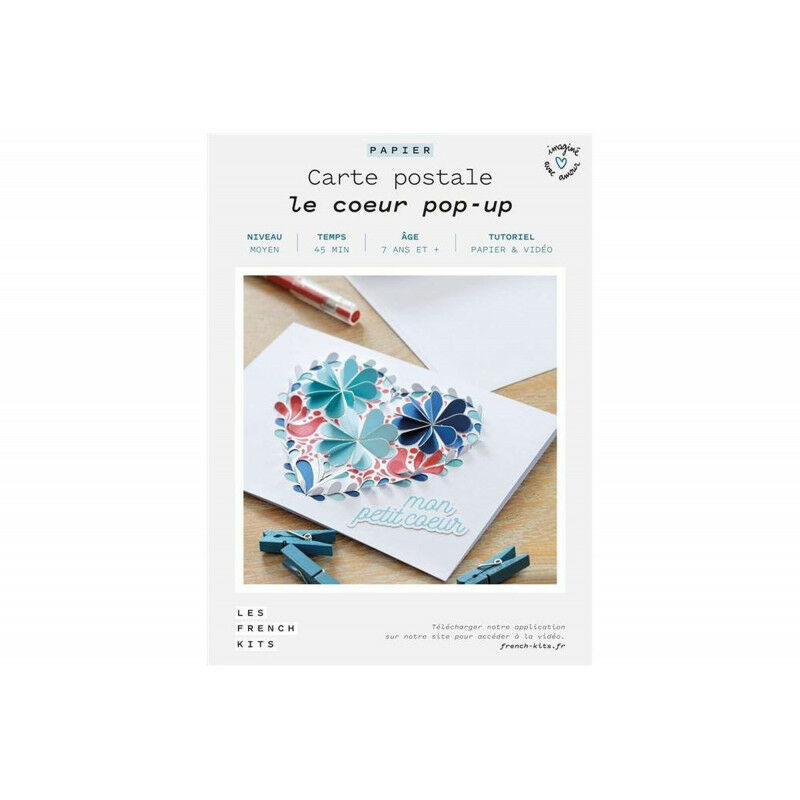 Kit créatif French Kits pour créer une Carte popup en papier - Multicolore