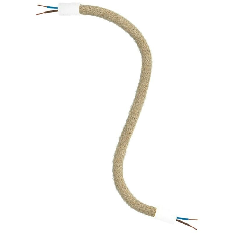 Kit Creative Flex tubo flessibile di estensione rivestito in juta RN06 Neutro con terminali metallici