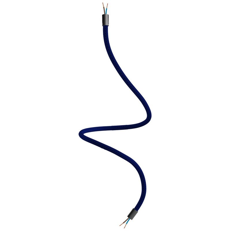 Image of Kit Creative Flex tubo flessibile di estensione rivestito in tessuto RM20 Blu scuro con terminali metallici Nero - 90 cm - Nero