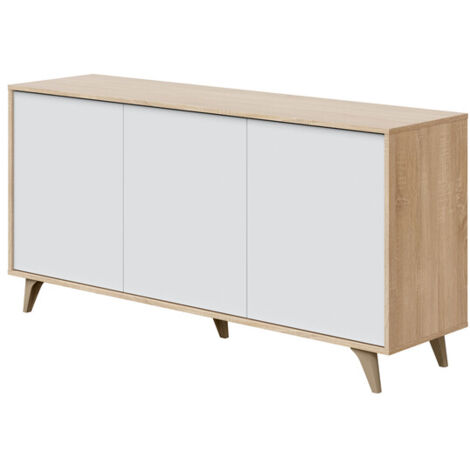 KIT CREDENZA 3 ANTE 154X40X75H ROVERE BIANCO- 1,0 pz