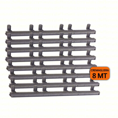 Kit Cremagliera 8 Mt Metri Universale Cancello Scorrevole Nylon Plastica