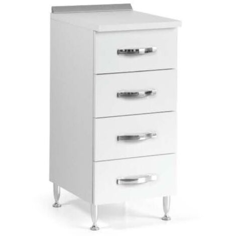 KIT CUCINA BASE 4 CASSETTI 40X50XH85 CM BIANCO