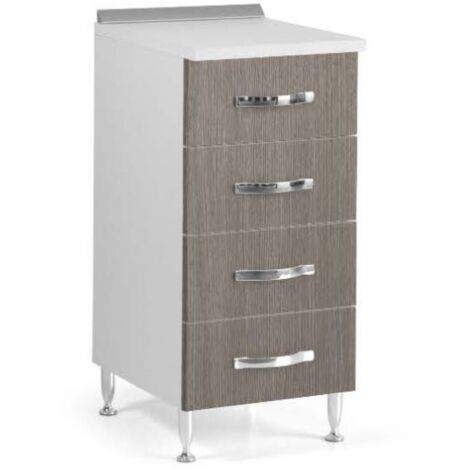 KIT CUCINA BASE 4 CASSETTI 40X50XH85 CM OLMO