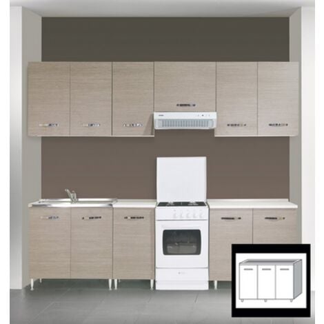 KIT CUCINA MOBILE BASE SENZA LAVELLO 3 ANTE CM. 120X50X85H OLMO