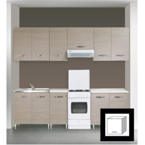 Kit cucina pensile sopra cappa 1 anta 60x30x49h finitura larice grigio - Salone
