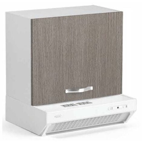 Kit cucina pensile sopra cappa 1 anta 60x30x49h finitura larice grigio - Salone