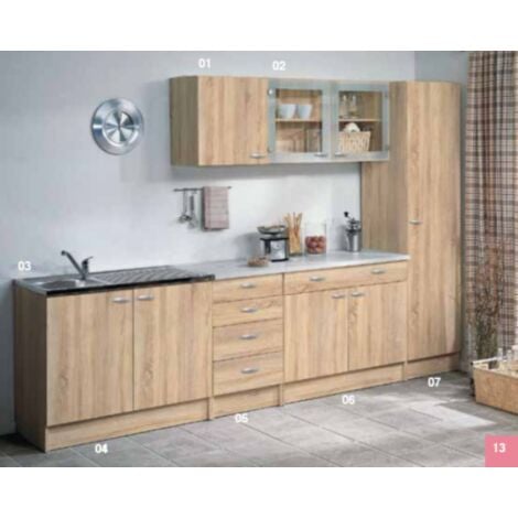 Cassettiera mobile da cucina in kit 4 cassetti in legno cm49x50x85h kit  cucina mobile