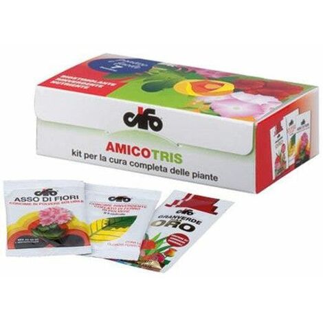 Kit cura piante Amico Tris - 3 Asso di Fiori, 3 Granverde Oro e 1 S5 - Cifo