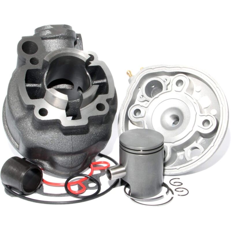 Kit Cylindre 50 Fonte pour AM6 Culasse Piston Bi-Segments Type Origine Tous modèles Moto pour Minarelli MBK Xlimit Xpower DT RS XP6-XPS Beta Rieju