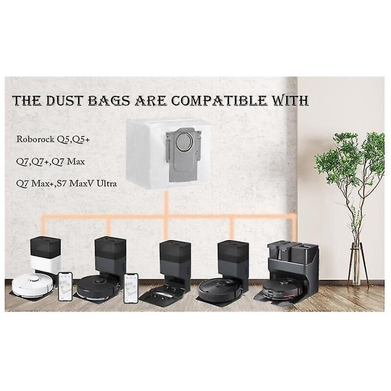 Kit d'accessoires 12 pièces pour aspirateur robot Q5 /q5+, accessoires, sac à poussière, outil de nettoyage ménager