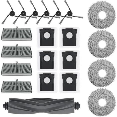 Kit d'accessoires 21 pièces pour aspirateur robot Dreame X40 Ultra – Filtres, brosses et sacs à poussière – Compatible L40 Ultra