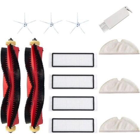 Kit d'accessoires compatible Roborock S5 Max, S6, Pure, S6 MaxV et E5 – 10 pièces en silicone et microfibre
