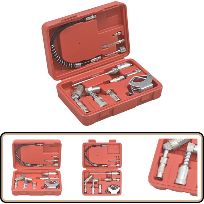 Vidaxl - Kit d'accessoires de lubrification 11 pcs - Kit De Lubrification - Outil De Garage - Accessoires De Lubrification - Outils De Graissage