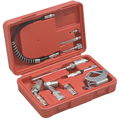 Vidaxl – Kit d'accessoires de lubrification 11 pcs – Adaptateurs et extensions pour graissage – Buse à aiguille pour zones difficiles d'accès - vidaXL659389