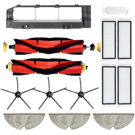 Kit d'accessoires de pièces de rechange pour Xiaomi Roborock S5 Max S50 S55 S6 S6 S6 Pure S6 MaxV Aspirateur Blanc Brosse Latérale Vadrouille Chiffon Chiffon Rouleau inférieur