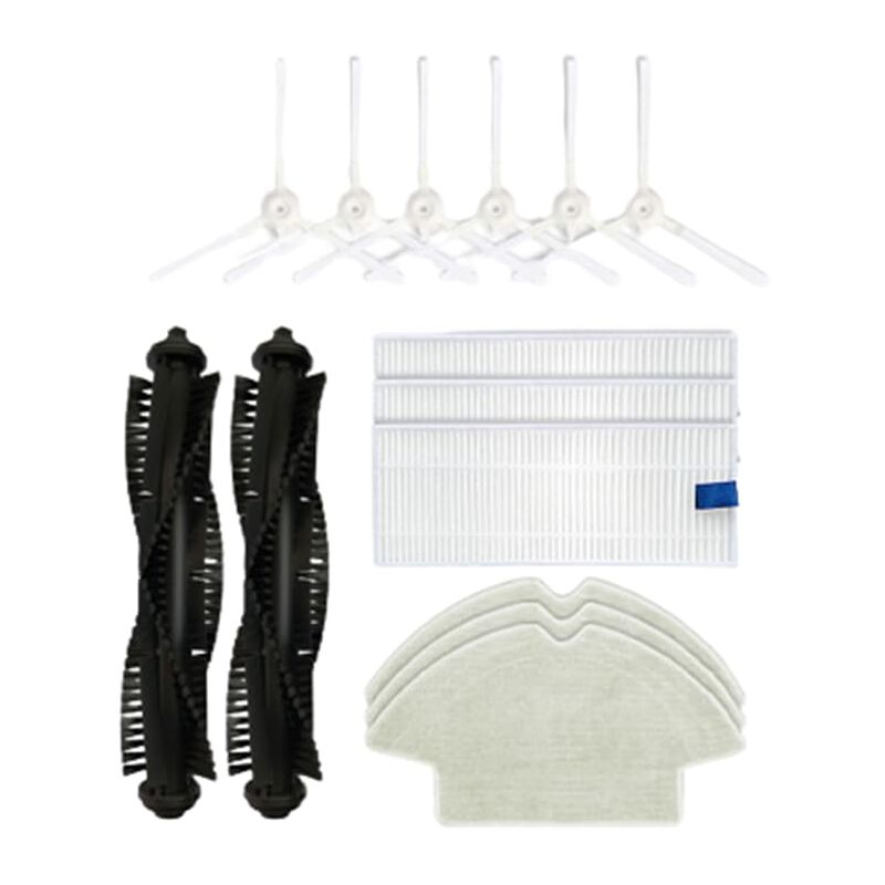 Alovez - Kit d'accessoires de Rechange pour aspirateur Robot Dreame Bot Z10 Pro D10 Plus L10 Plus 20 Packs 2 brosses principales, 4 filtres, 6