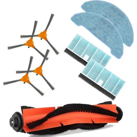 Kit d'accessoires de rechange pour aspirateur robot Laresar Grande 1, 4 brosses latérales + 4 filtres HEPA + 1 brosse principale + 2 chiffons de serpillère