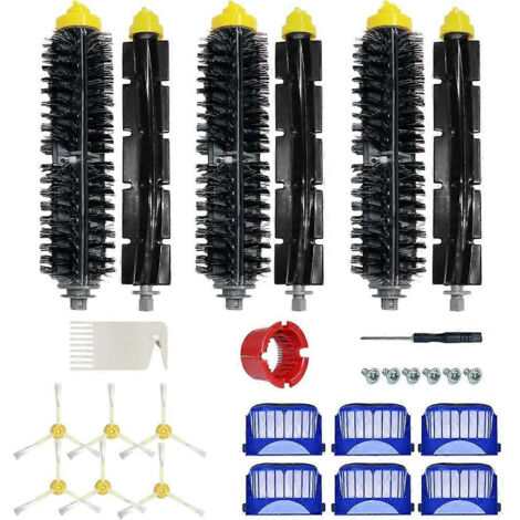Kit d'accessoires de rechange pour iRobot Roomba séries 600, 614, 675, 692, 694 et 500 (595, 585, 564) : brosse et filtre.