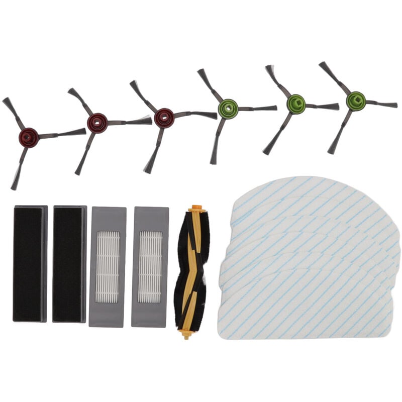 Kit d'accessoires de rechange pour robot nettoyeur Yeedi Vac 2pro brosse latérale principale avec filtre et ensemble de chiffons de nettoyage