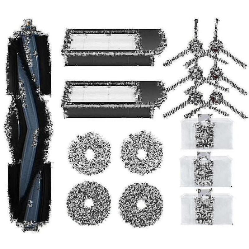 Kit d'accessoires de remplacement pour aspirateur robot X1 Omni / X1 Turbo, comprenant une brosse principale et des brosses latérales