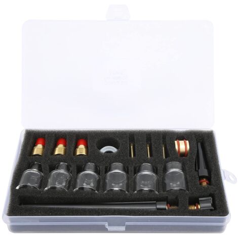 Kit D'accessoires de Torche de Soudage, Pince de Tungstène de Buse de Tasse en Verre D'électrode pour Pistolet de Soudage à L'argon WP9 / 20